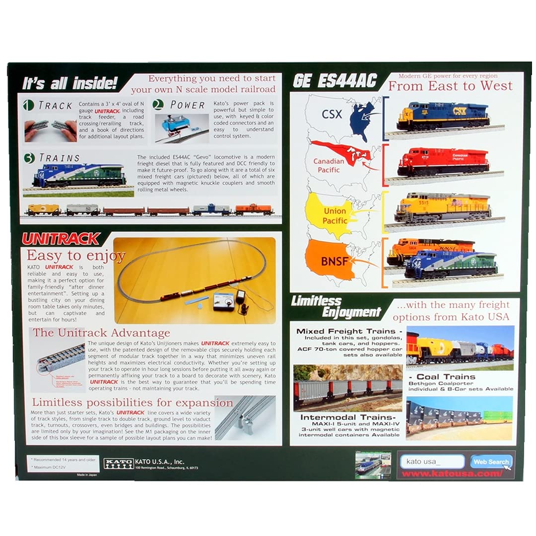 Kato USA, Inc. N ES44AC Freight Train Set, CPR, KAT1060022