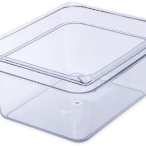 Carlisle FoodService Products Storplus 1/2-Size Food Pan for Catering, Buffets, and Restaurants, Polycarbonate 6 Inches Deep, Clear