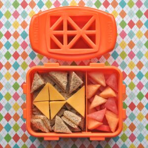 FunBites Food Cutter for Kids, Orange Triangles