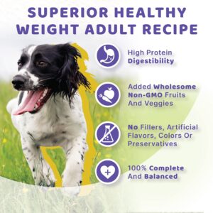 Halo Holistic Dog Food, Grain Free Turkey, Turkey Liver, & Duck, Dry Dog Food Bag, Healthy Weight Adult Formula, 4-lb Bag