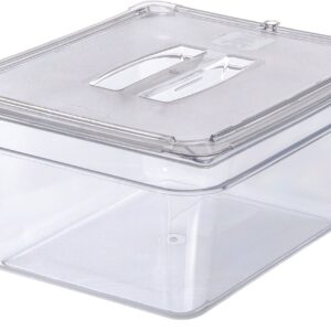 Carlisle FoodService Products Storplus 1/2-Size Food Pan for Catering, Buffets, and Restaurants, Polycarbonate 6 Inches Deep, Clear