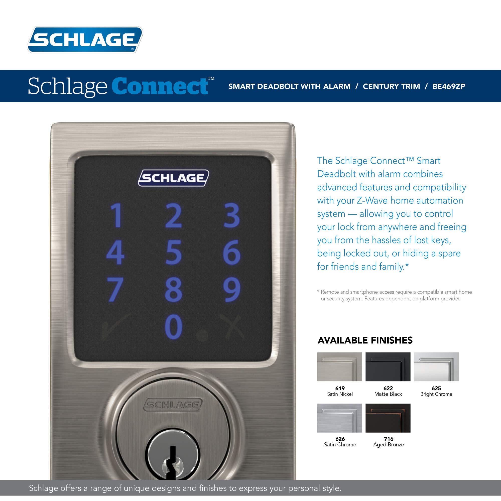 Schlage Lock BE468, A_BE469NX CEN 716 (Aged Bronze), by Schlage, Cert ID: ZC08-14030009