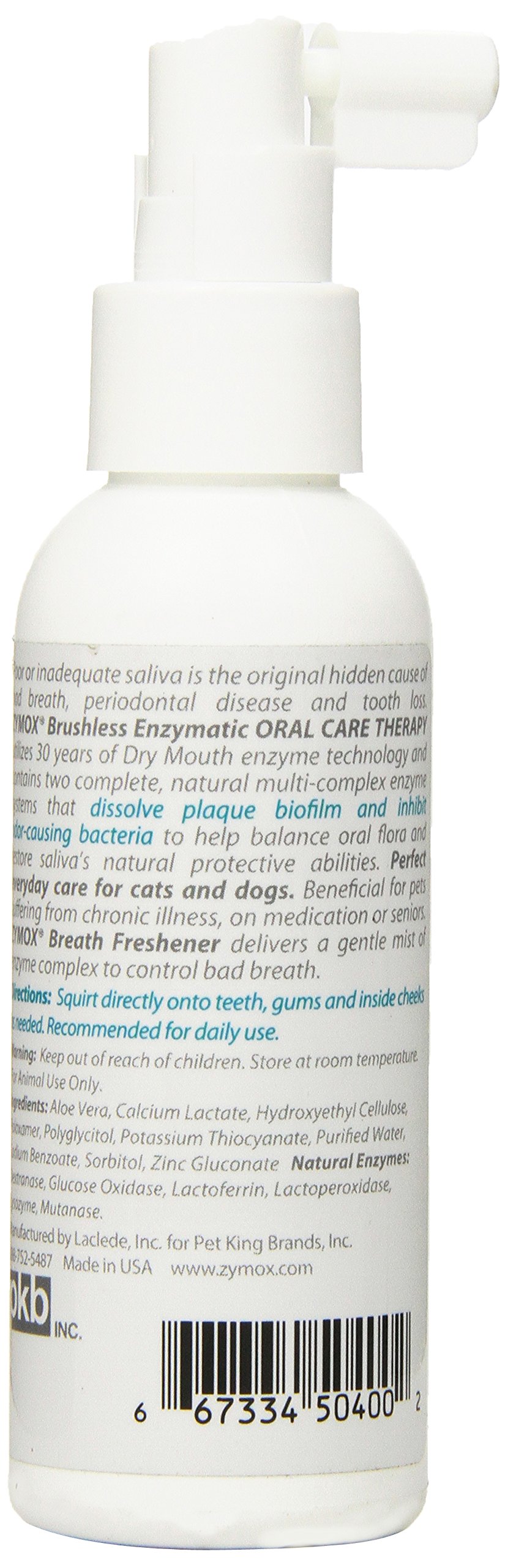 Oratene Brushless Oral Care Breath Freshener for Dogs and Cats, 4oz