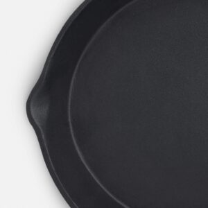 ExcelSteel Durable Kitchenware Perfect for Home Stovetop and Delicious Outdoor Cooking 10" Cast Iron Skillet, Black