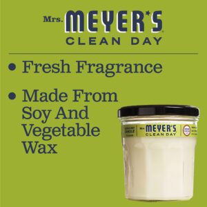 MRS. MEYER'S CLEAN DAY Soy Aromatherapy Candle, 35 Hour Burn Time, Made with Soy Wax and Essential Oils, Lemon Verbena, 7.2 oz