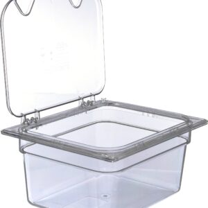 Carlisle FoodService Products Storplus 1/2-Size Food Pan for Catering, Buffets, and Restaurants, Polycarbonate 6 Inches Deep, Clear