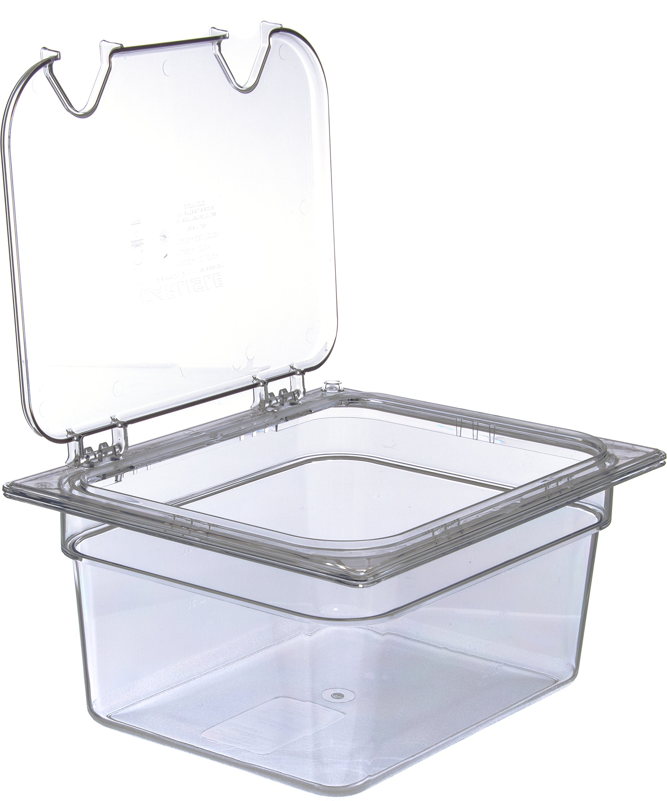 Carlisle FoodService Products Storplus 1/2-Size Food Pan for Catering, Buffets, and Restaurants, Polycarbonate 6 Inches Deep, Clear