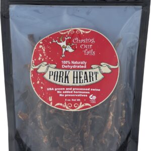 Chasing Our Tails Naturally Dehydrated Pork Heart For Pets, 5-Ounce