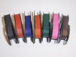 universal typewriter ribbons - 7 color pack twin spool fresh and new fabric ribbons