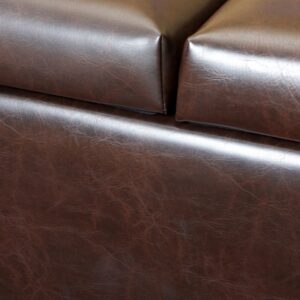 Christopher Knight Home GDFStudio Christopher Knight Home Merrill Double Opening Leather Storage Ottoman, Chocolate Brown