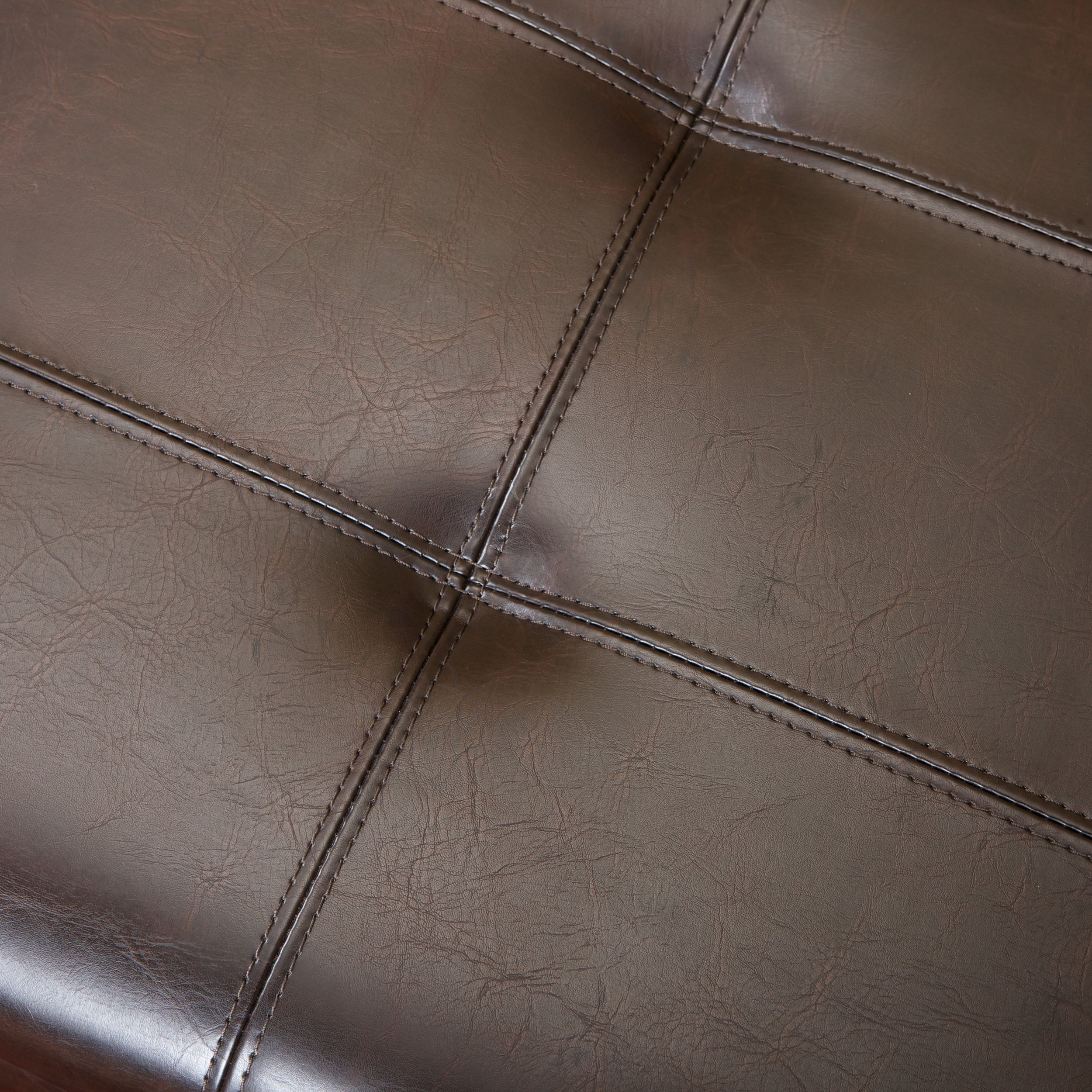 Christopher Knight Home GDFStudio Christopher Knight Home Merrill Double Opening Leather Storage Ottoman, Chocolate Brown