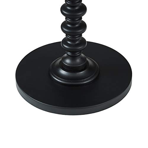 Powell Furniture Round Spindle Table, Black 17 x 22.25 x 17