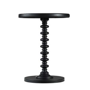 Powell Furniture Round Spindle Table, Black 17 x 22.25 x 17