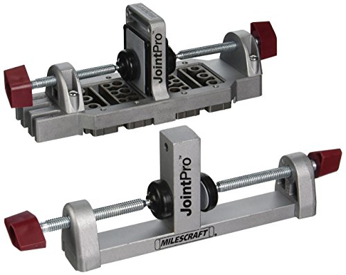 Milescraft 1311 Joint Pro Professional, Self-Clamping All Steel Doweling Jig - Quality - Includes 4 Guide Bushings for 1/4 in., 5/16 in. and 3/8 in. Dowels,Silver