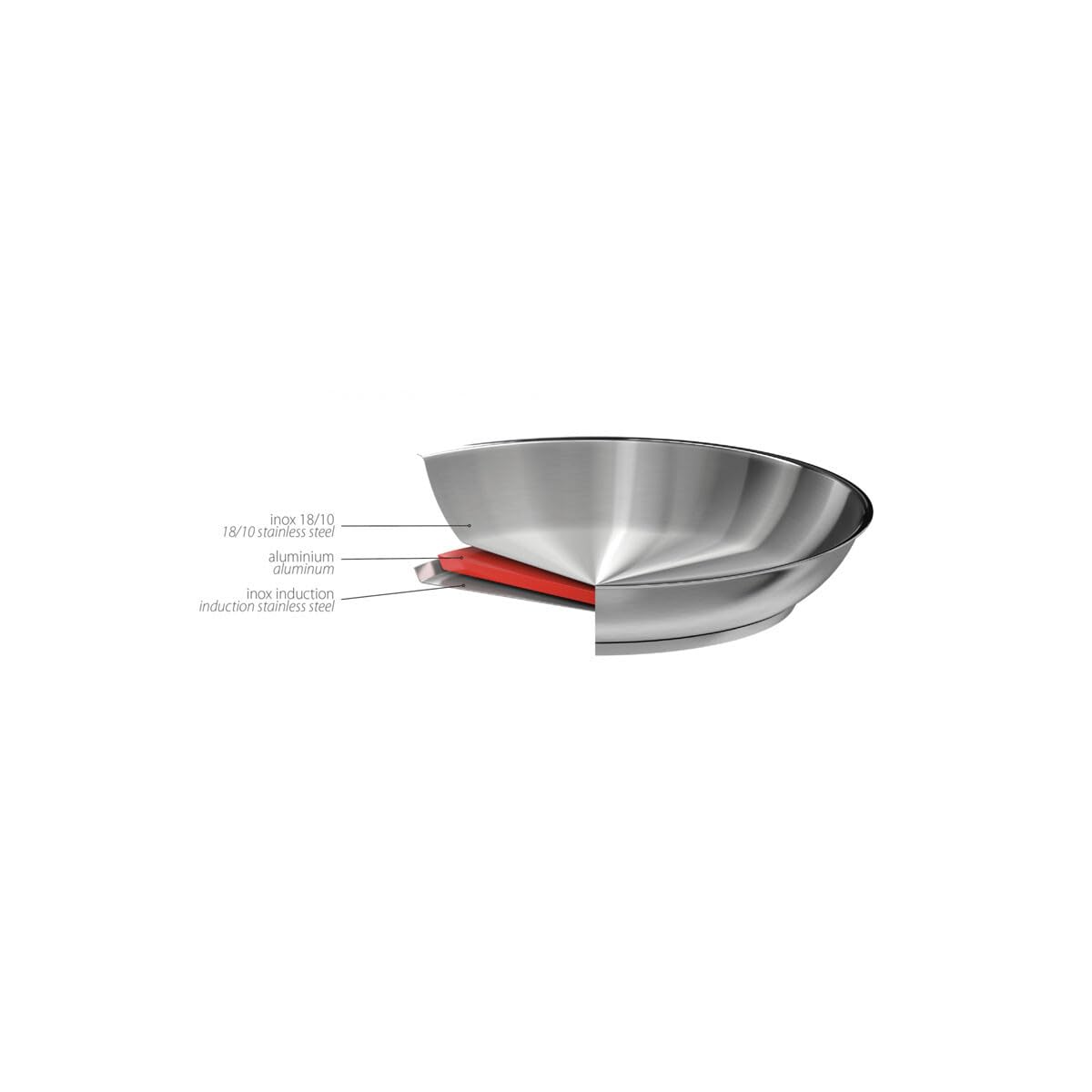 Cristel Strate Fryingpan, 8", Silver