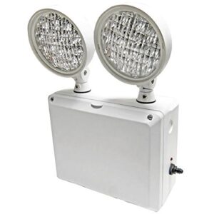 led emergency light - wet location - 90 min. run time - adjustable lamp heads - 120/277v - gray - exitronix ledrx-2-gr