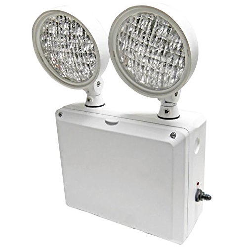 LED Emergency Light - Wet Location - 90 Min. Run Time - Adjustable Lamp Heads - 120/277V - Gray - Exitronix LEDRX-2-GR