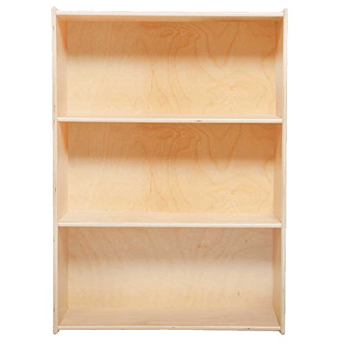 Contender 2-Shelf Classic Baltic Birch Book Shelf, Montessori Wooden Wall Organizer for Books, Toys Office and Kids Supplies, Greengaurd Gold Certified