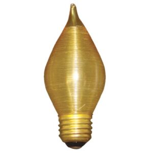 bulbrite 431140 40c15a 40-watt incandescent spunlite c15 chandelier bulb, medium base, amber (pack of 2)