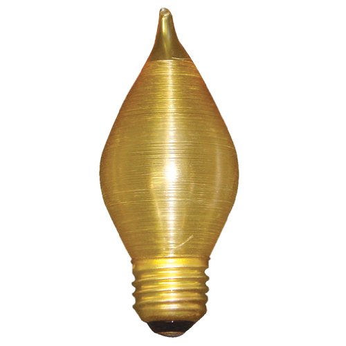 Bulbrite 431140 40C15A 40-Watt Incandescent Spunlite C15 Chandelier Bulb, Medium Base, Amber (Pack of 2)