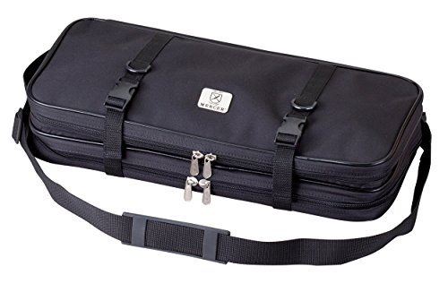 Mercer Culinary Double-Zip 17-Pocket Knife Case,Black