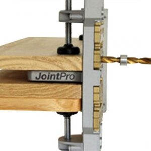 Milescraft 1311 Joint Pro Professional, Self-Clamping All Steel Doweling Jig - Quality - Includes 4 Guide Bushings for 1/4 in., 5/16 in. and 3/8 in. Dowels,Silver