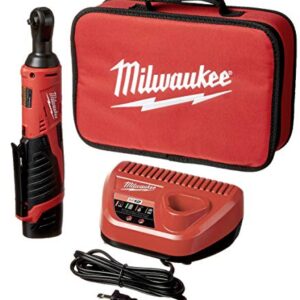 Milwaukee 2456-21 M12 Cordless 1/4" Lithium-Ion Ratchet Kit