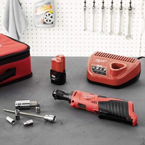 Milwaukee 2456-21 M12 Cordless 1/4" Lithium-Ion Ratchet Kit