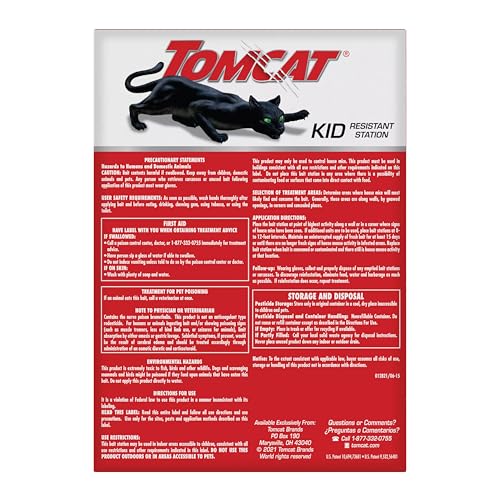 Tomcat Mouse Killer Child Resistant, Disposable Station (4 Disposable Traps)