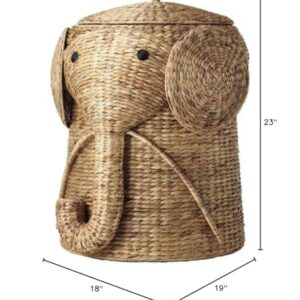 Home Decorators Collection Animal Bathroom Hamper, 23" Hx18 Wx19 D, Natural