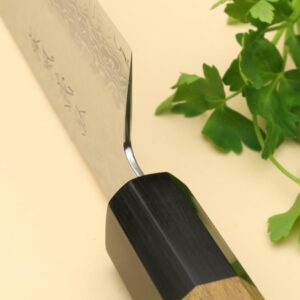 Yoshihiro VG10 46 Layers Hammered Damascus Santoku Japanese Multipurpose Chef Knife (Ambrosia Handle)