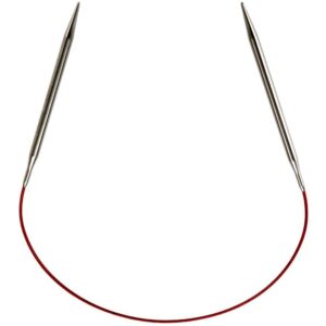 chiaogoo red lace circular 16-inch (40cm) stainless steel knitting needle; size us 6 (4mm) 7016-6