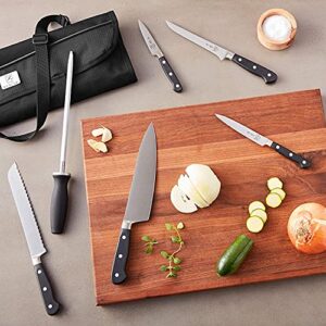 Mercer Culinary 7-Piece Forged Renaissance Knife Set,Black