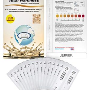 Industrial Test Systems WaterWorks 481108 Total Hardness Test Strip, 3 Second Test Time, 0-1000ppm Range (Pack of 30)