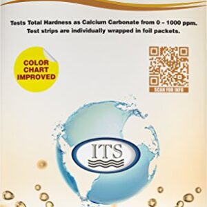 Industrial Test Systems WaterWorks 481108 Total Hardness Test Strip, 3 Second Test Time, 0-1000ppm Range (Pack of 30)