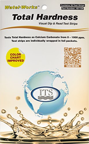 Industrial Test Systems WaterWorks 481108 Total Hardness Test Strip, 3 Second Test Time, 0-1000ppm Range (Pack of 30)