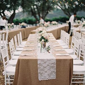 ArtOFabric Natural Burlap Tablecloth 60 Inches X 108 Inches