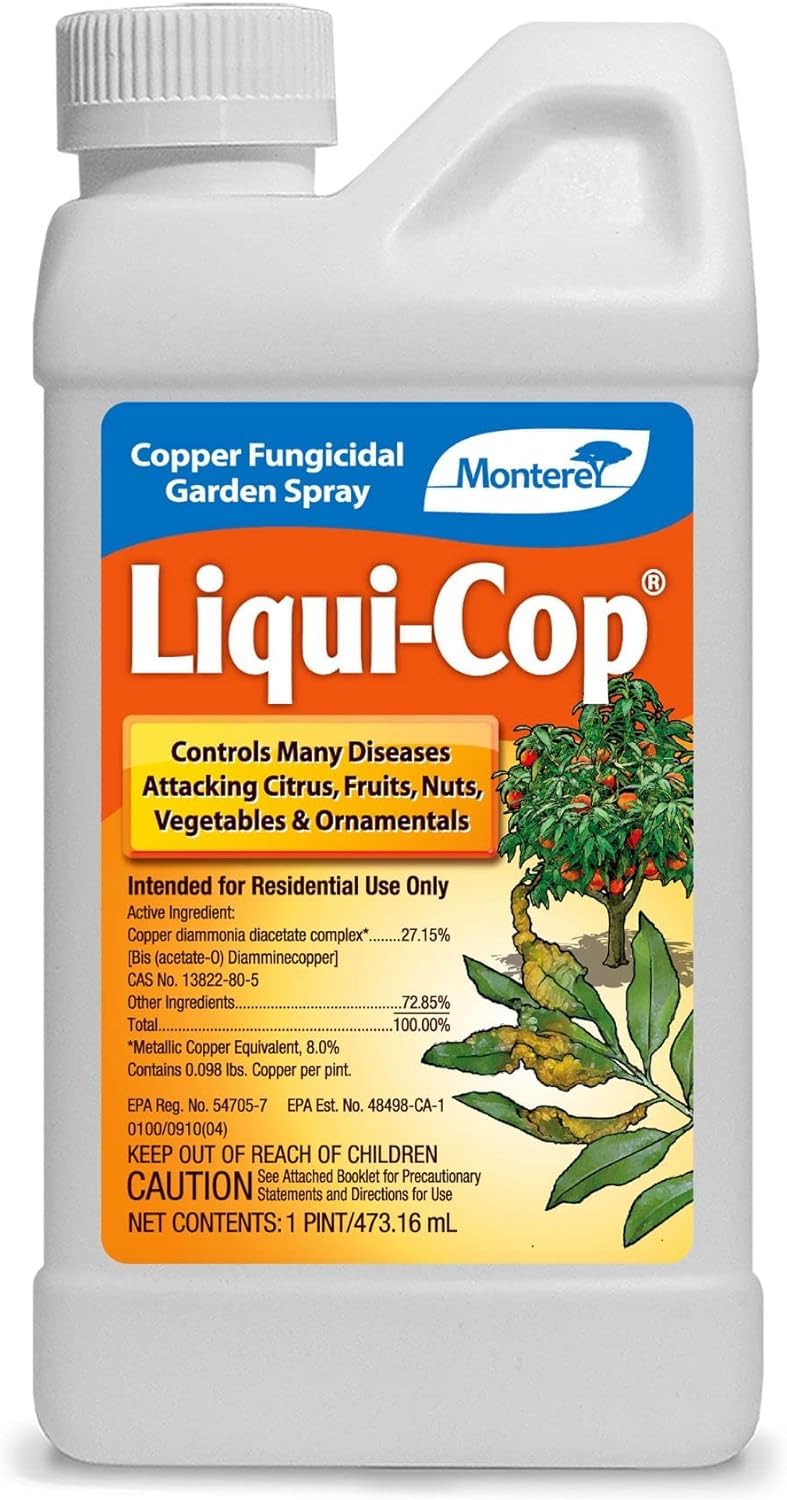 Monterey Liqui-Cop All Natural Fungicide Concentrate for Disease Prevention, 1 Pint