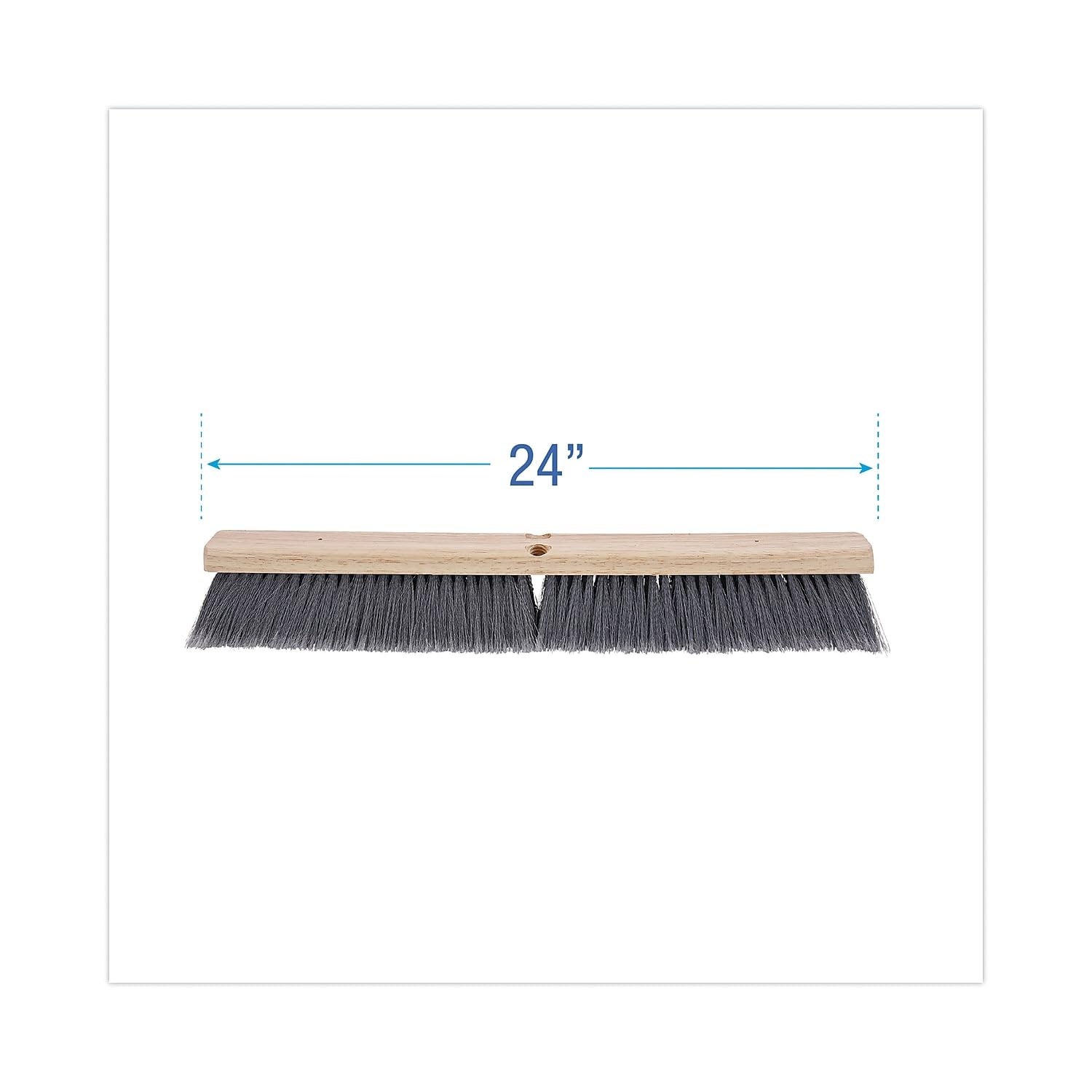 Boardwalk BWK20424 3 in. Flagged Polypropylene Bristles 24 in. Brush Floor Brush Head - Gray