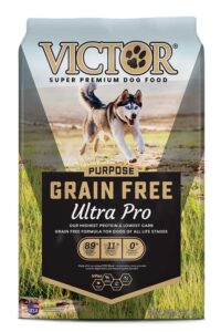 victor super premium dog food – grain free ultra pro dry dog food – high protein, low carb dog food for active dogs – 42% protein dog food for sporting dogs of all breeds & sizes, 30 lb