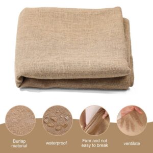 ArtOFabric Natural Burlap Tablecloth 60 Inches X 108 Inches