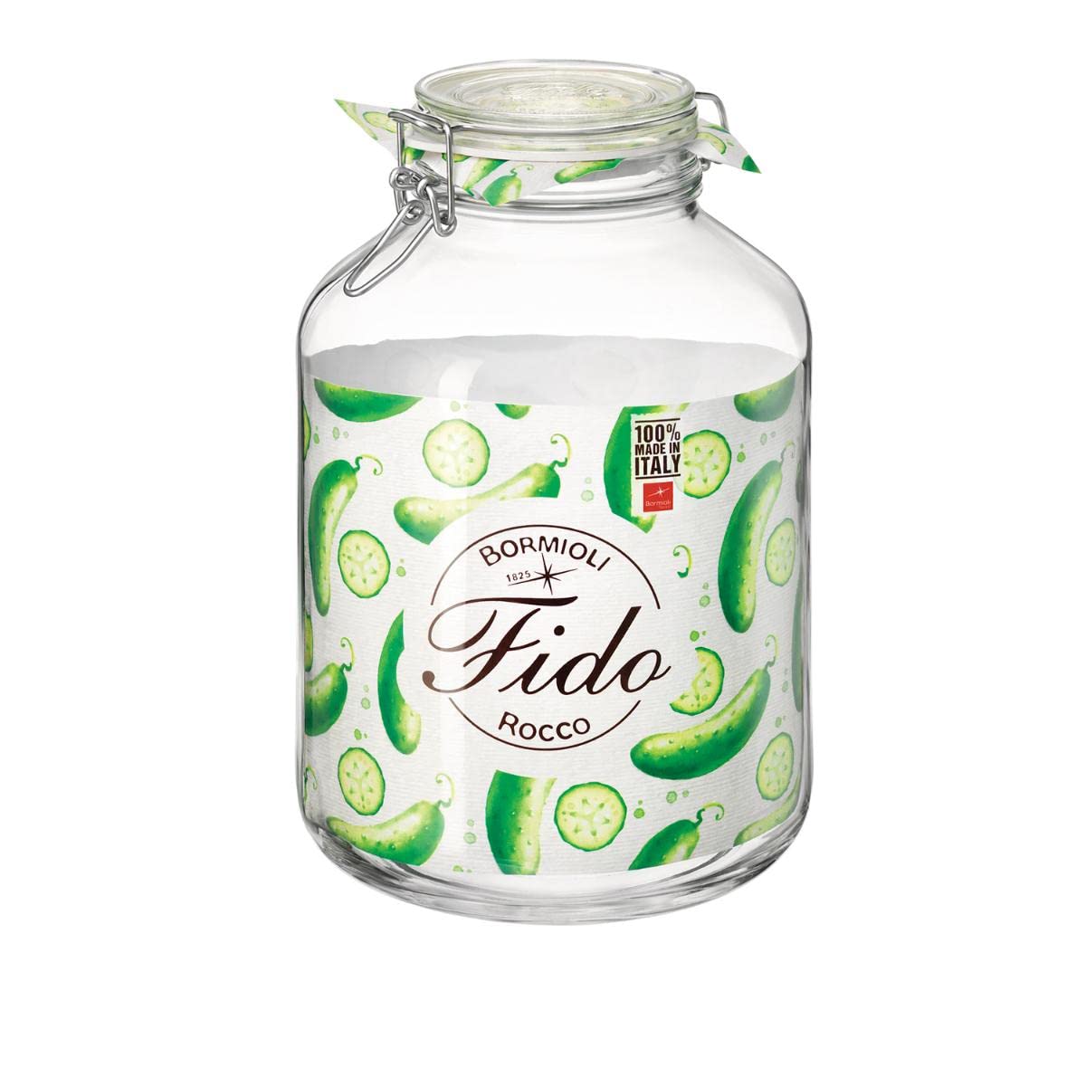 Bormioli Rocco 5L Swing Top Large Glass Fido Canning Jar