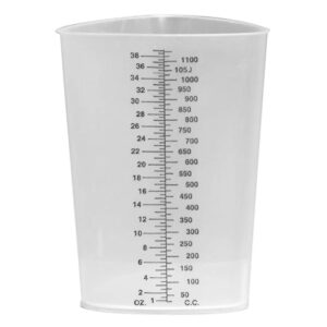 plasti-grad triangular polypropylene graduated beaker, translucent, 1200 ml, 1 count