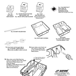 JT Eaton Strongbox™ Galvanized Steel Tamper-Resistant Bait Station, Black Powder Coating, Rat-Size, Dual Entrances