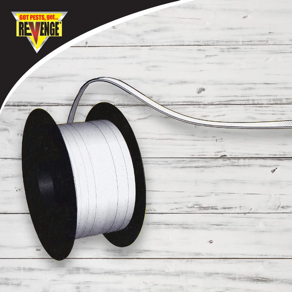 Revenge No Escape Huge Fly Reel Sticky Tape Trap, 1,312' Indoor Outdoor Hanging Disposable Fly Strip, Non-Toxic People and Pet Safe