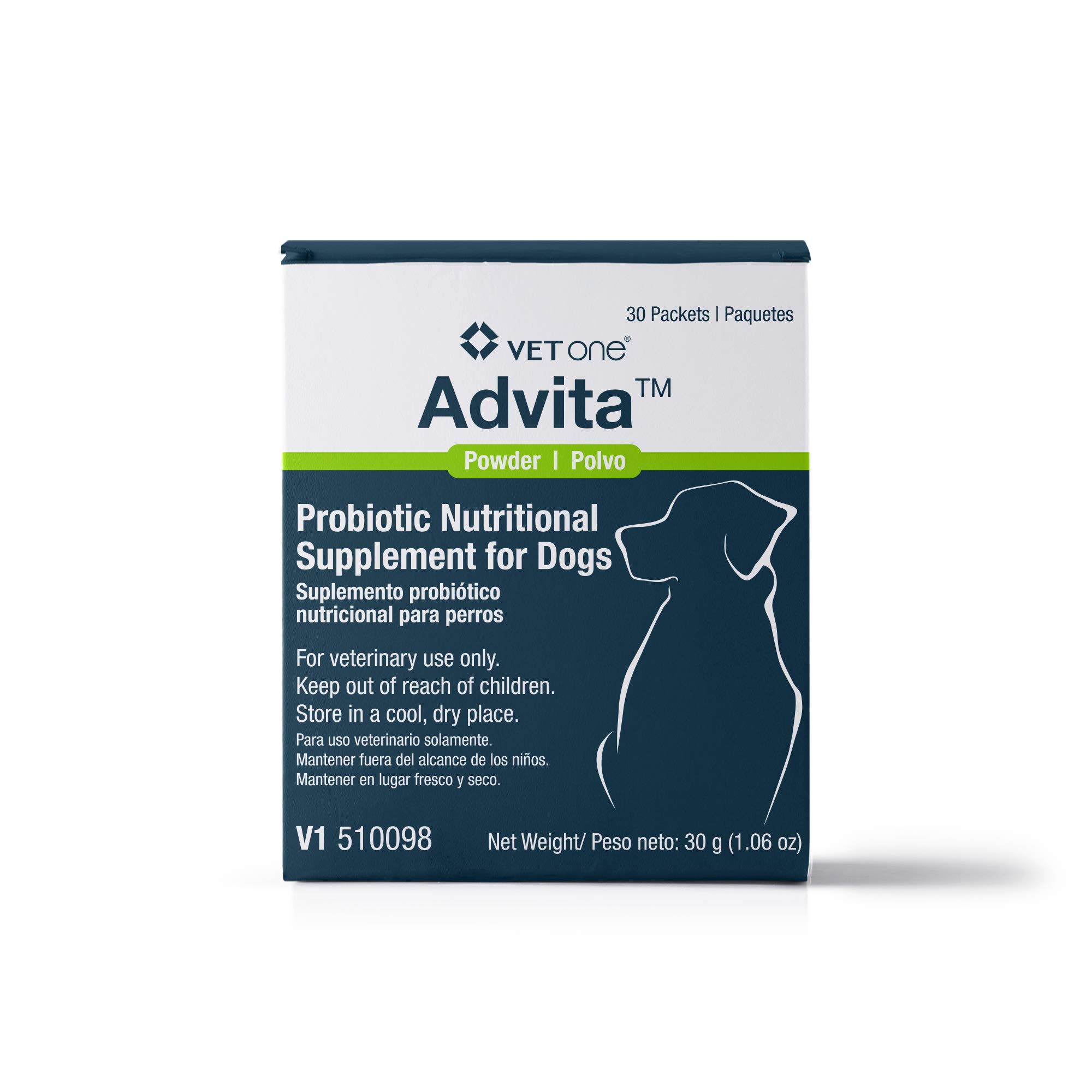 VetOne Advita Probiotic Nutritional Supplement for Dogs - 30, 1 g Packets