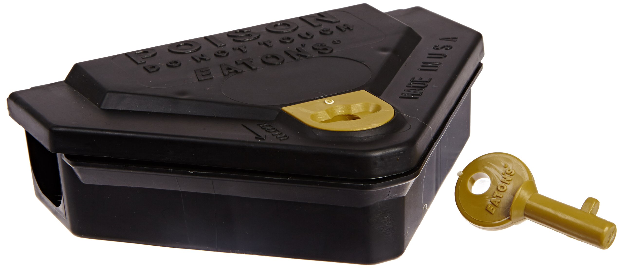 JT Eaton 907 Gold Key Mouse Depot Tamper-Resistant Mini Bait Station with Solid Lid, Indoor & Outdoor Use, Case of 12