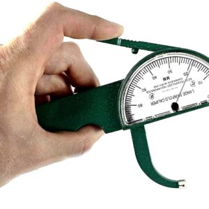 Lange Skinfold Caliper with 5-Step Calibration Block, Compact Hard Case, and Instruction Manual with Charts to Measure and Calculate Body Fat Percentage, 1.0 mm Accuracy, Professional Quality