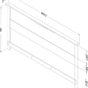 South Shore Step One Headboard, King 78-Inch, Pure White