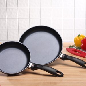 Swiss Diamond Fry Pan Duo HD Induction Nonstick Diamond Coated Nonstick Cookware 8" and 10.25" Aluminum Dishwasher/Oven Safe Grey